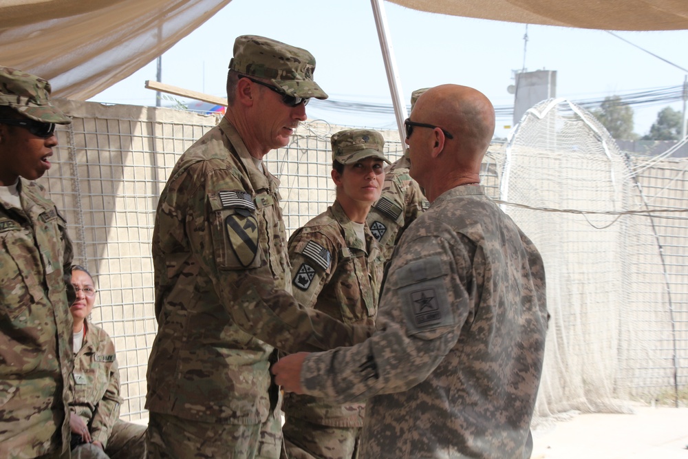 National Guard CSM visits deployed troops