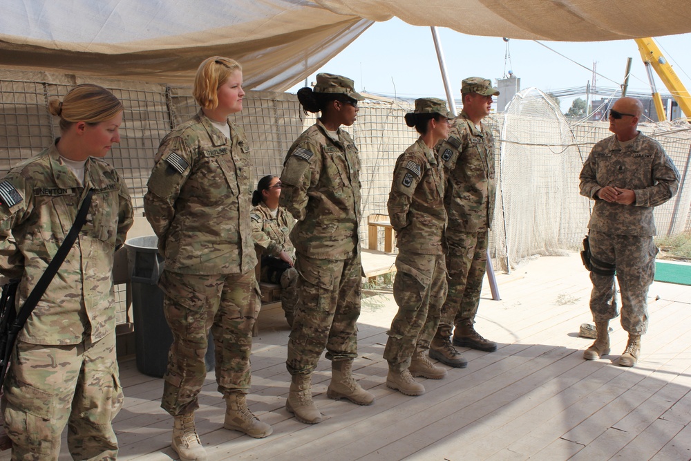 National Guard CSM visits deployed troops