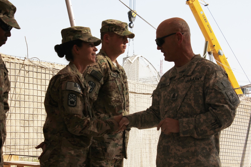 National Guard CSM visits deployed troops