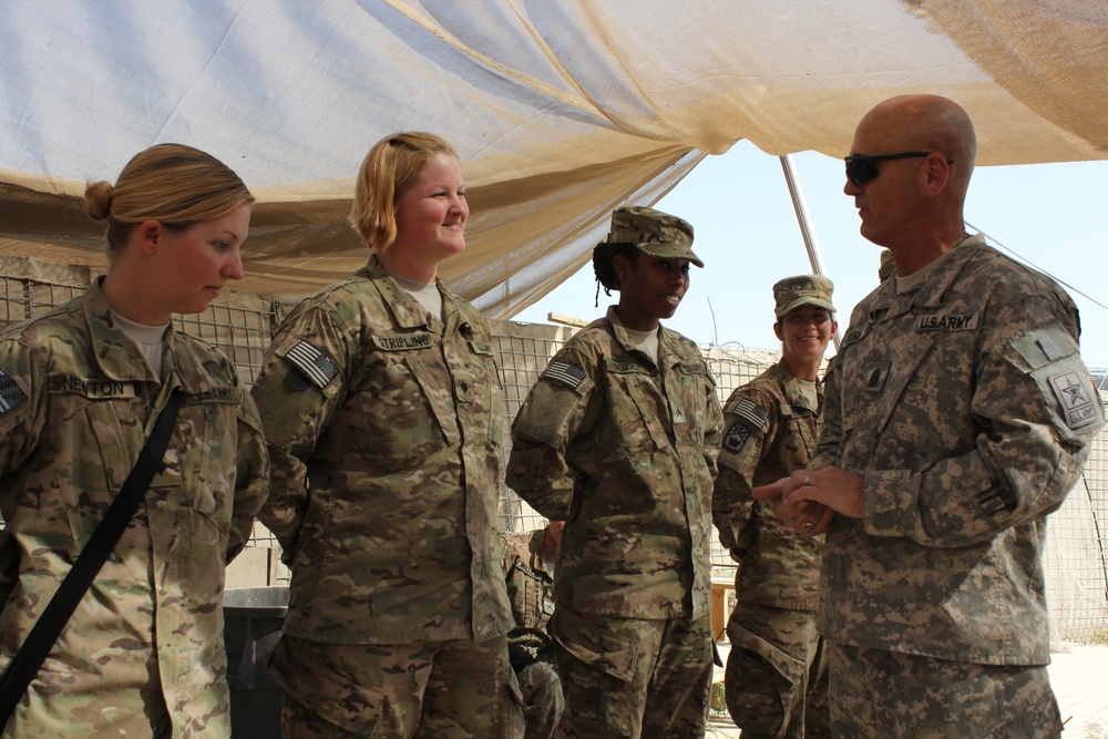 National Guard CSM visits deployed troops