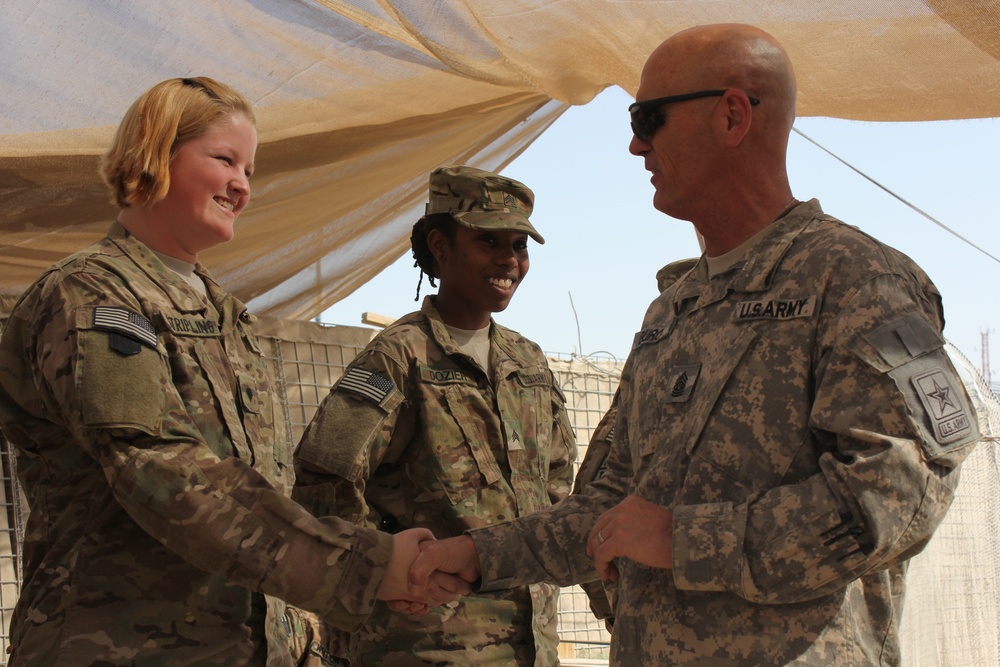 National Guard CSM visits deployed troops