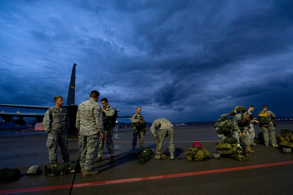 Nellis airmen conduct airdrop training