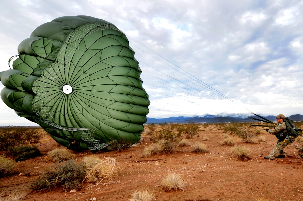 820th RED HORSE performs parachute drops at Nellis AFB