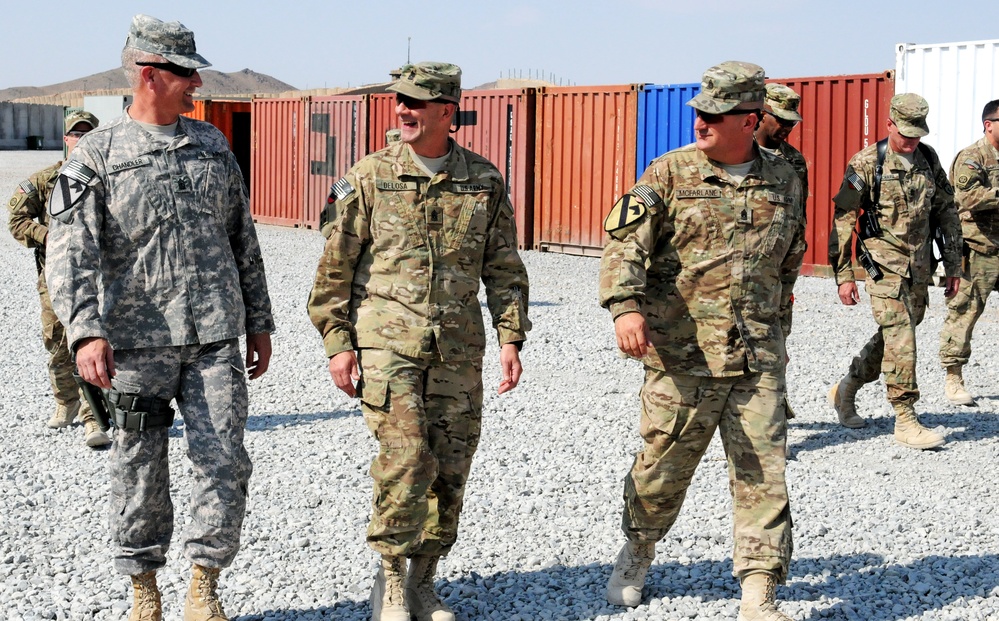 Chandler visits Forward Operating Base Frontenac