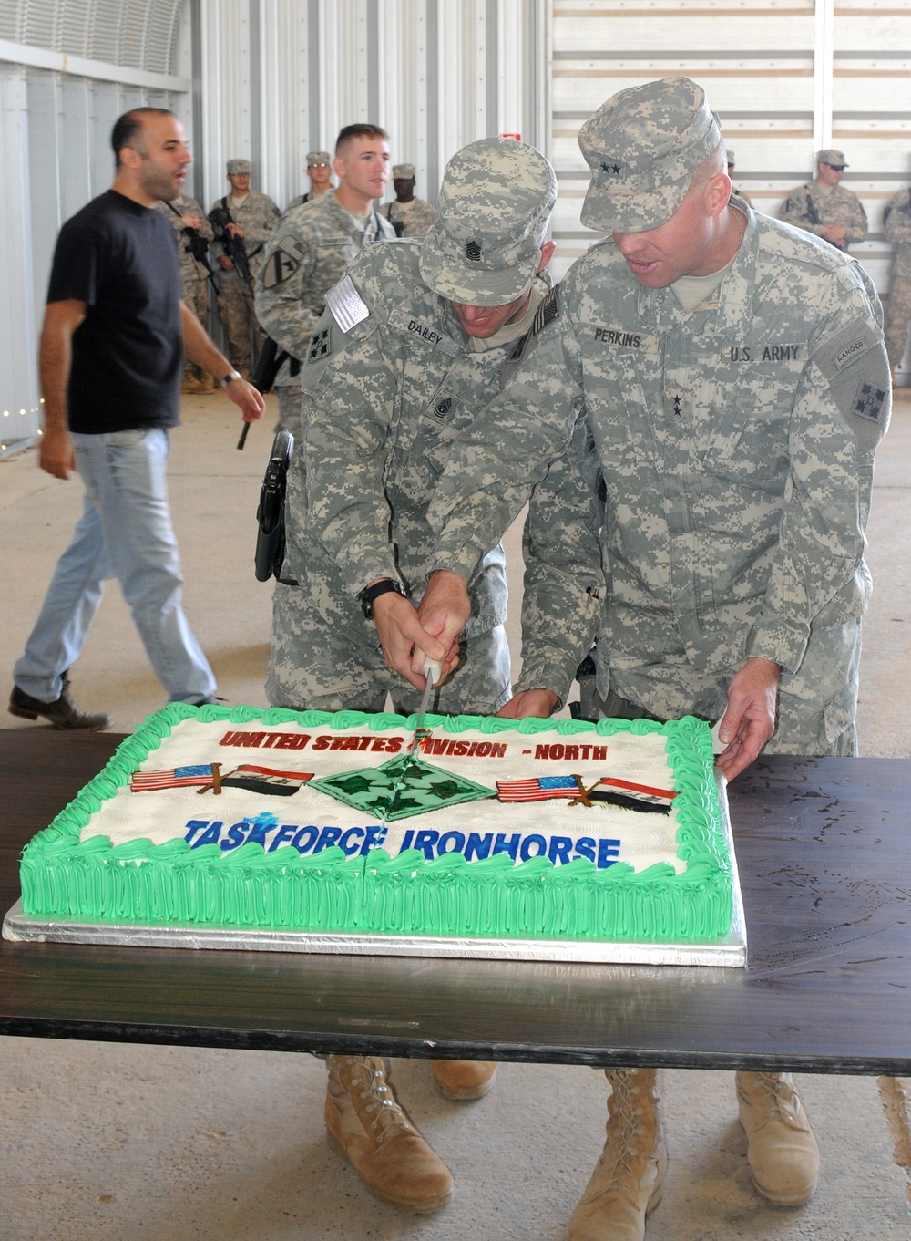 Cutting the cake