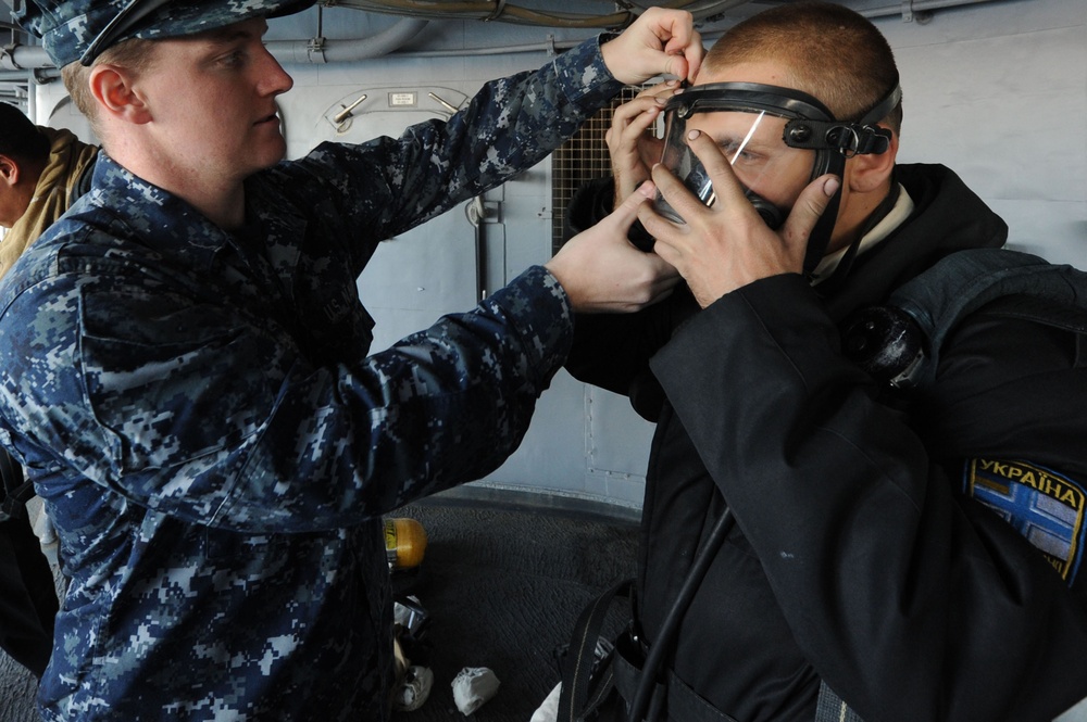 Firefighting course aboard USS Philippine Sea