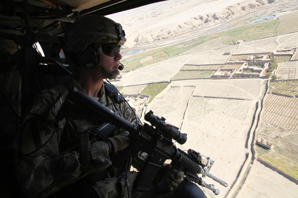Flying over the Bagram region