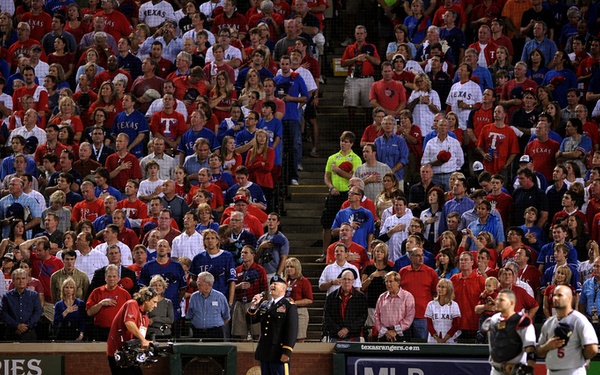 Texas Military Forces perform during World Series in Arlington