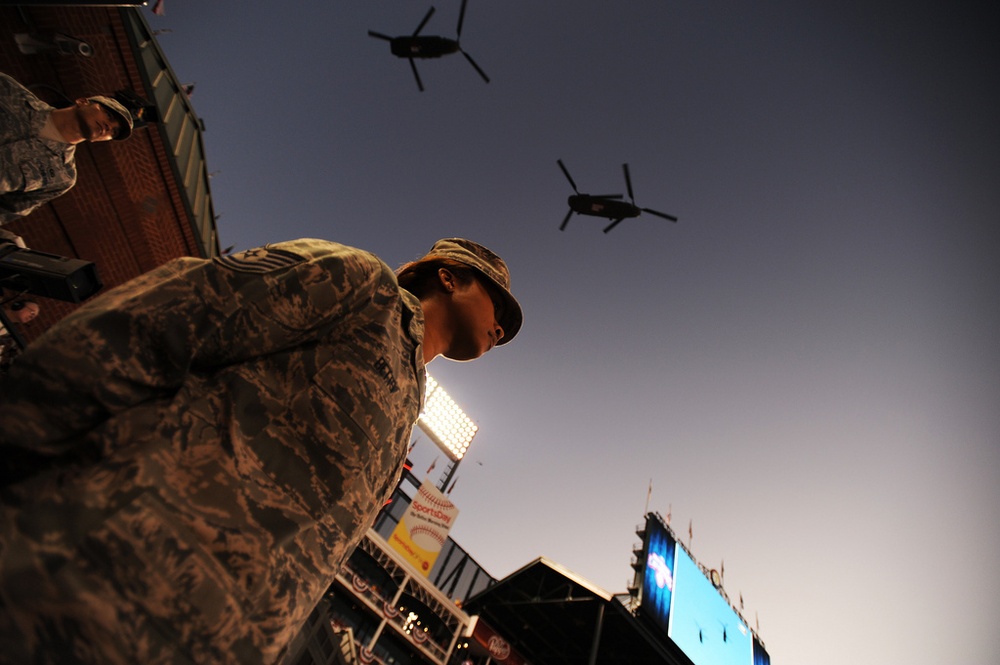 Texas Military Forces perform during World Series in Arlington