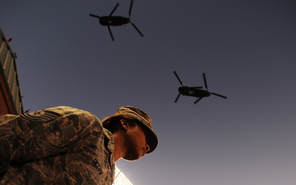 Texas Military Forces perform during World Series in Arlington