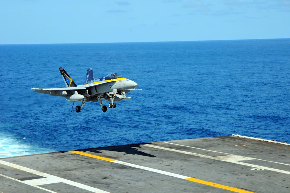 USS Ronald Reagan action