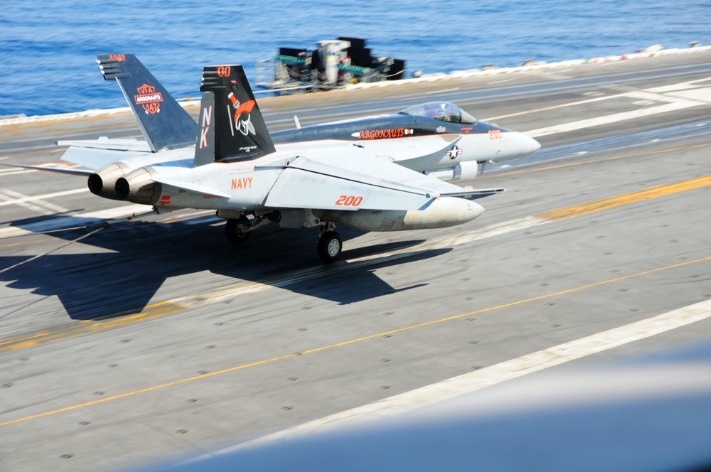 USS Ronald Reagan action