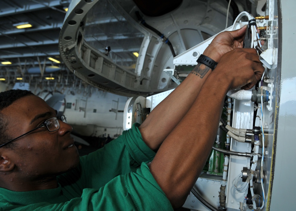 USS Ronald Reagan action