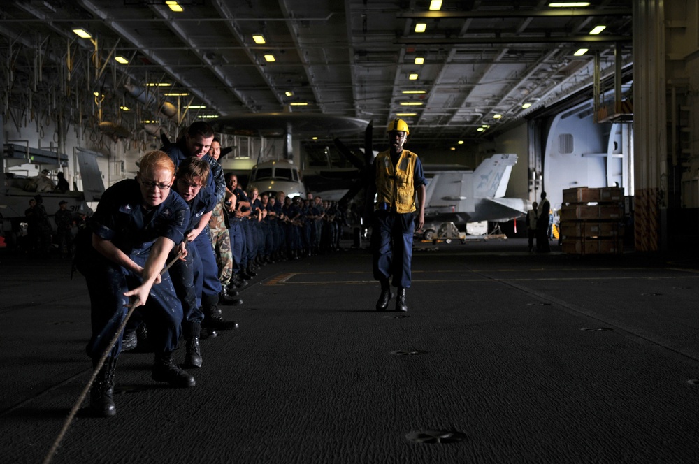 USS Ronald Reagan action