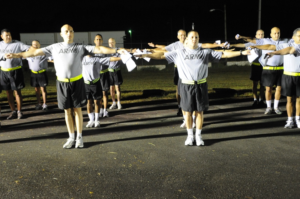 1st MSC soldiers test their rphysical readiness