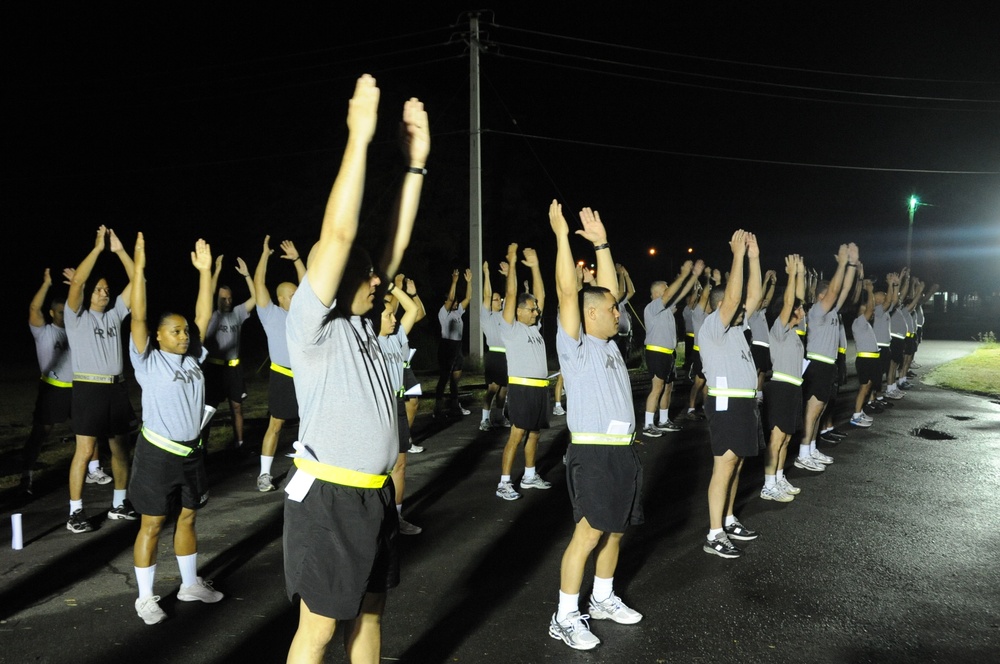 1st MSC soldiers test their physical readiness