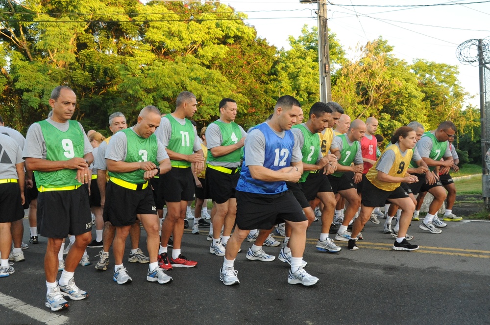 1st MSC soldiers test their physical fitness