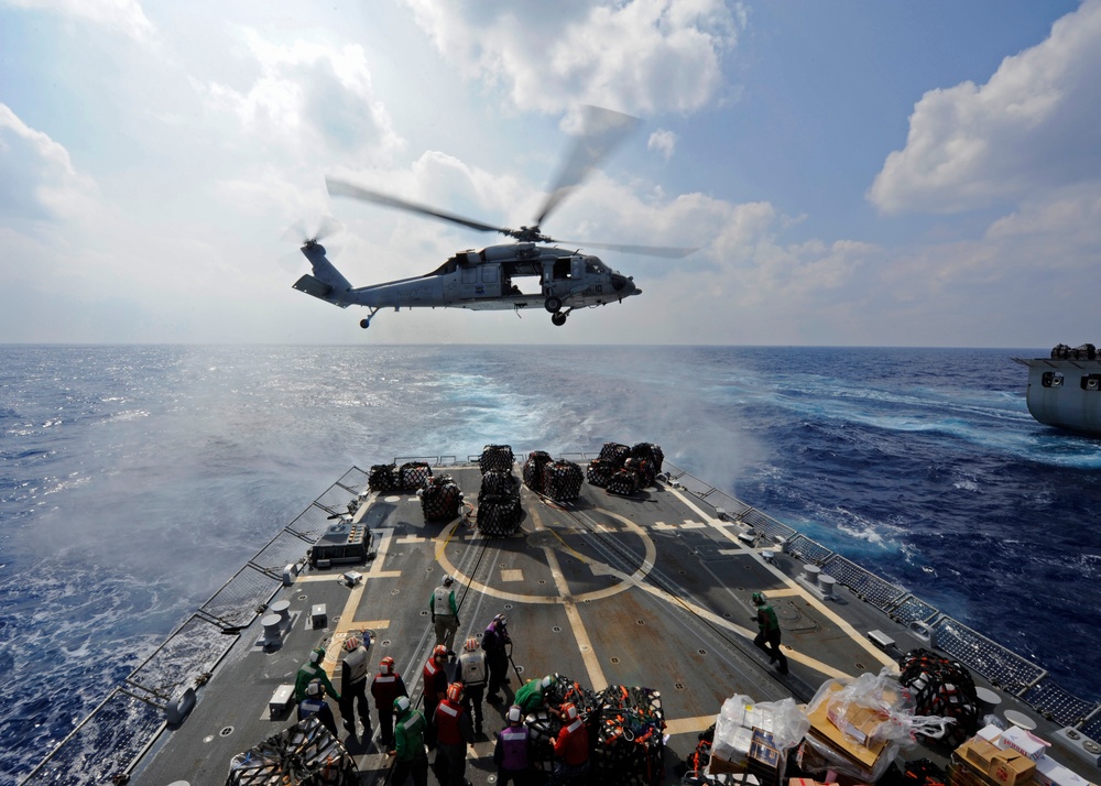 USS Wayne E. Meyer action