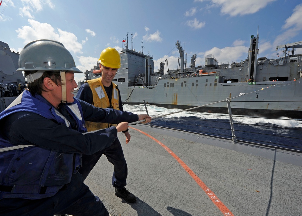 USS Wayne E. Meyer action