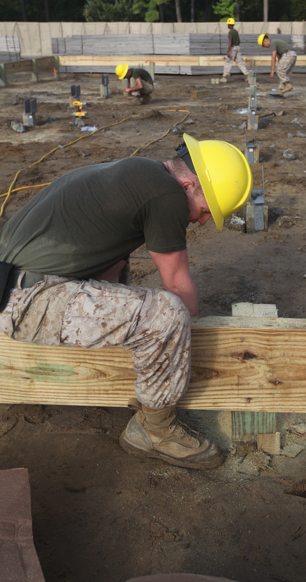 Combat engineers build Forward Operating Base for Camp Devil Dog