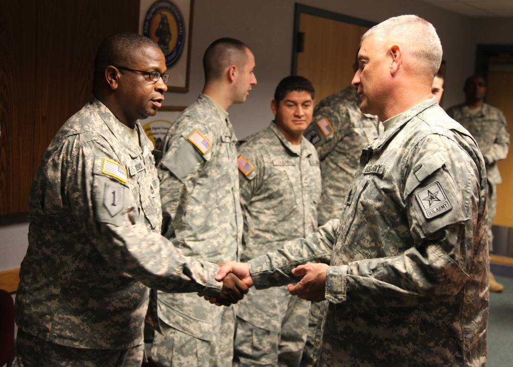 Sgt. Maj. of the Army Raymond Chandler III visits 55th Signal Company (Combat Camera)