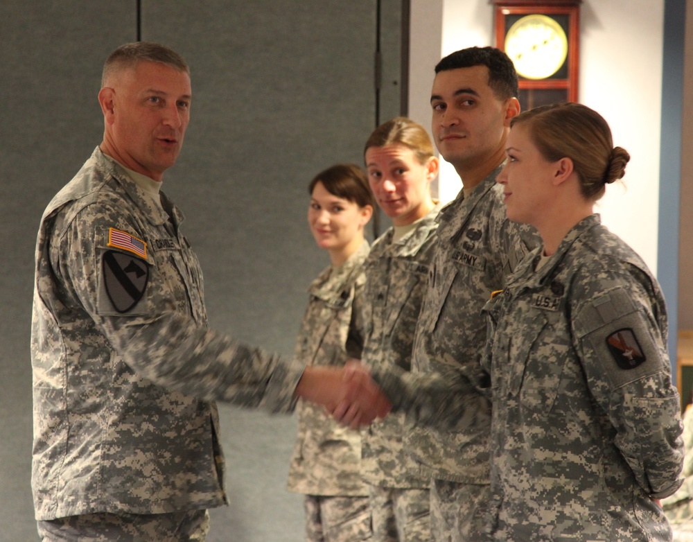 Sgt. Maj. of the Army Raymond Chandler III visits 55th Signal Company (Combat Camera)
