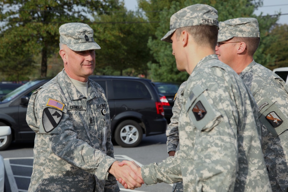 Sgt. Maj. of the Army Raymond Chandler III visits 55th Signal Company (Combat Camera)