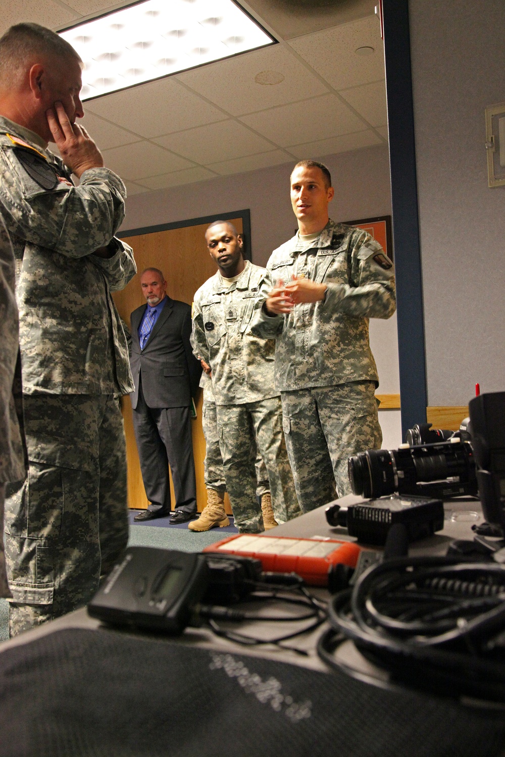 Sgt. Maj. of the Army Raymond Chandler III visits 55th Signal Company (Combat Camera)