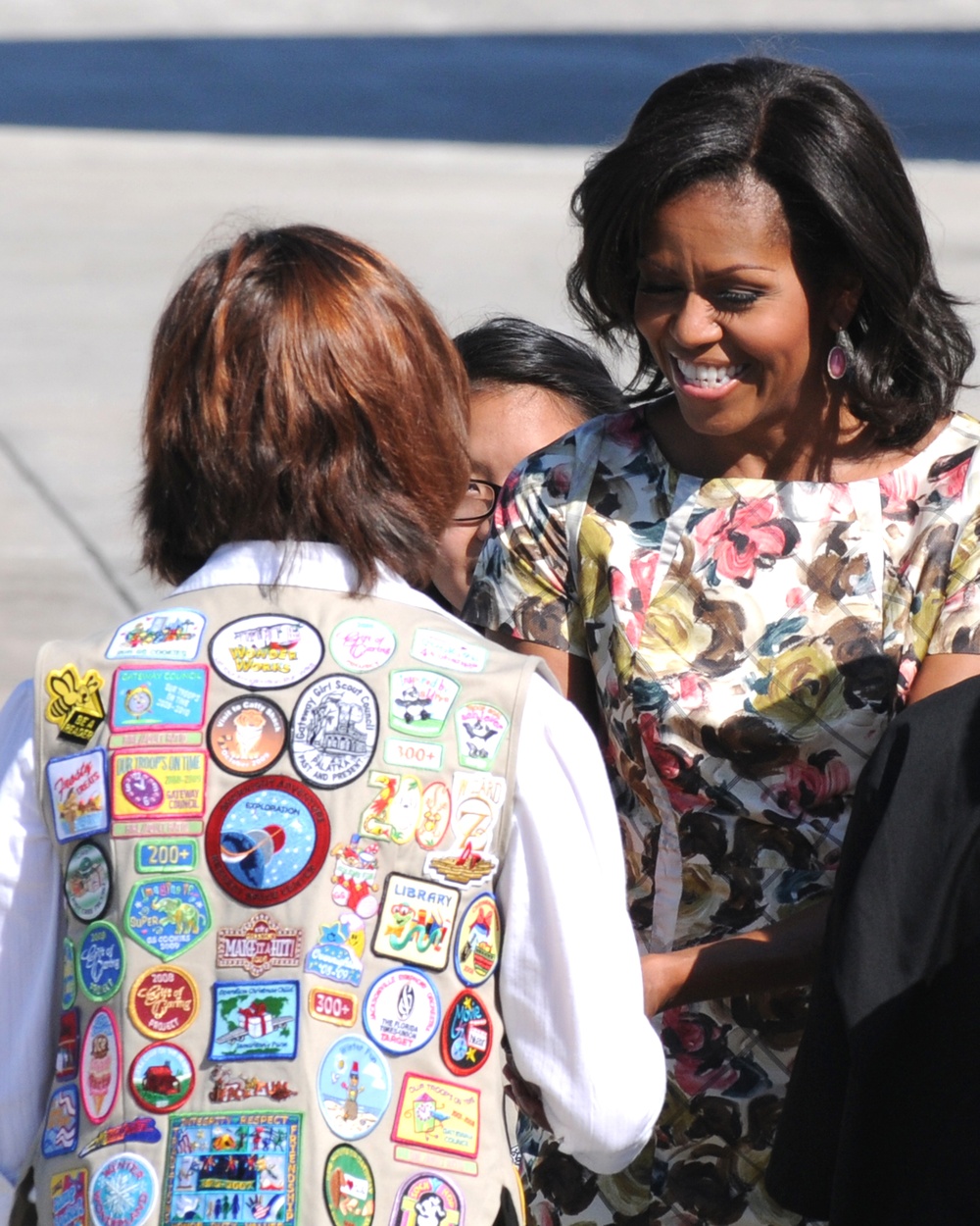 Michelle Obama meets with Girl Scouts