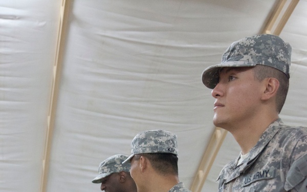 Transfer of authority ceremony at Camp Virginia