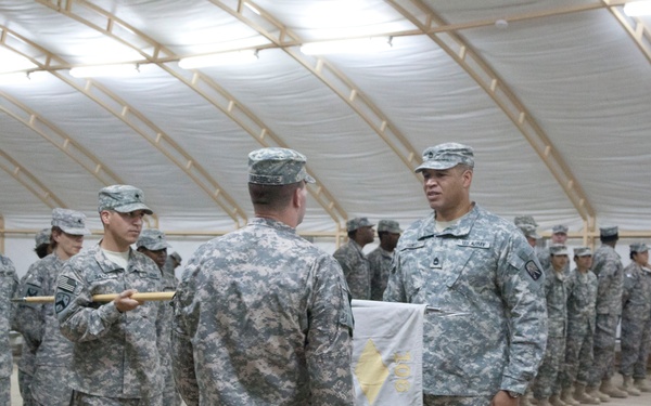 Transfer of authority ceremony at Camp Virginia