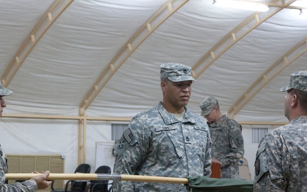 Transfer of authority ceremony at Camp Virginia