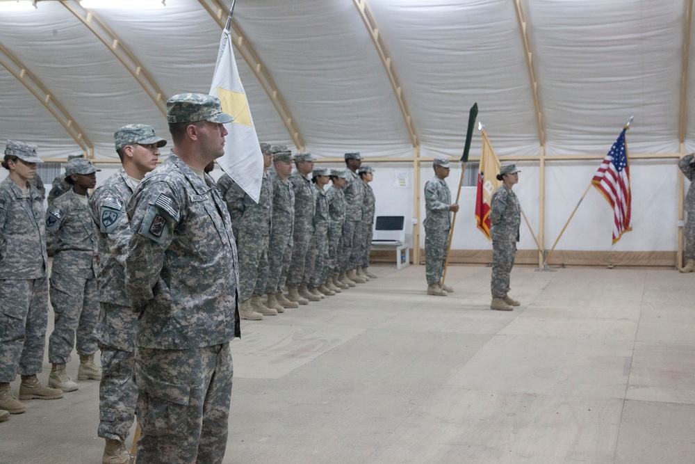 Transfer of authority ceremony at Camp Virginia