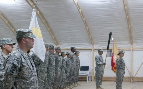 Transfer of authority ceremony at Camp Virginia