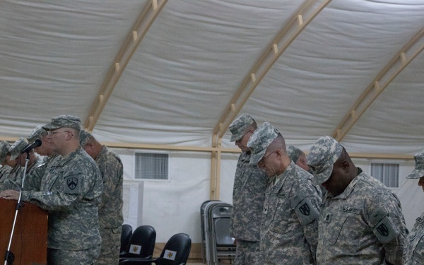 Transfer of authority ceremony at Camp Virginia