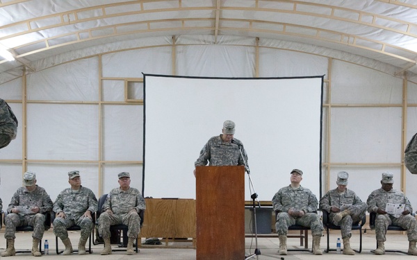 Transfer of authority ceremony at Camp Virginia