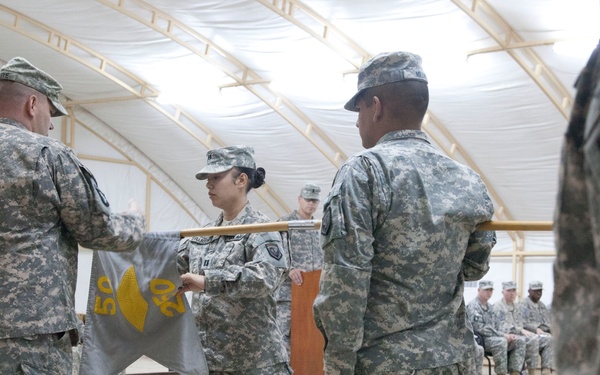 Transfer of authority ceremony at Camp Virginia