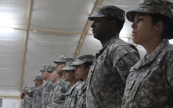 Transfer of authority ceremony at Camp Virginia