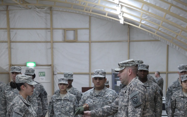Transfer of authority ceremony at Camp Virginia