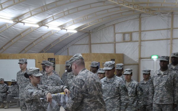 Transfer of authority ceremony at Camp Virginia