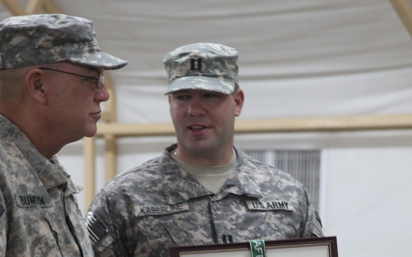 Transfer of authority ceremony at Camp Virginia