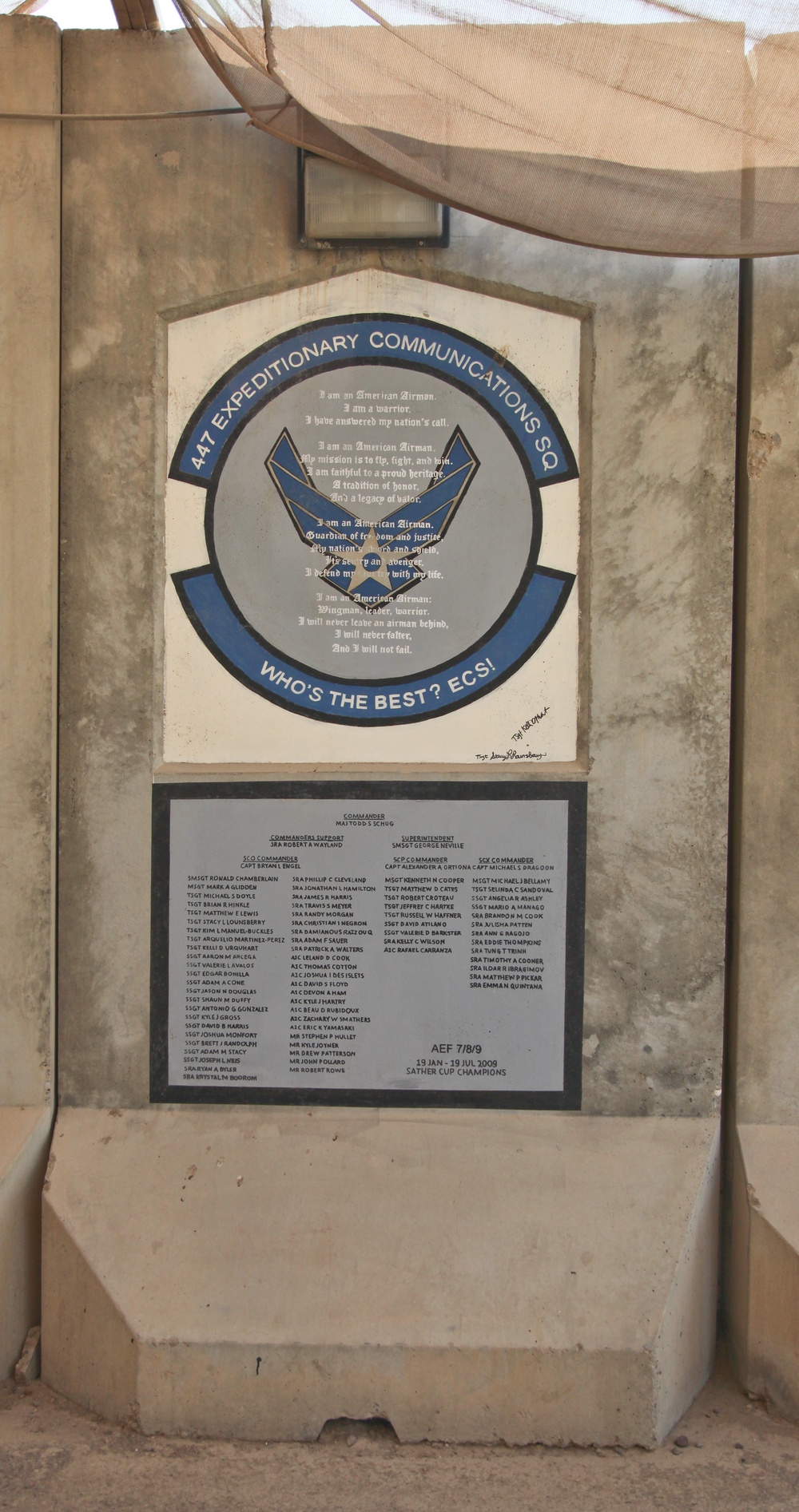 T-wall art on Sather Air Base