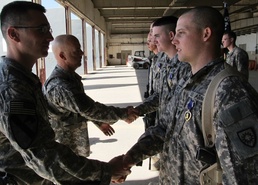Four soldiers receive Purple Heart for battle-related injuries