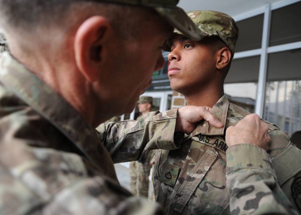 Local soldier and 11 others overcome ambush, receive awards