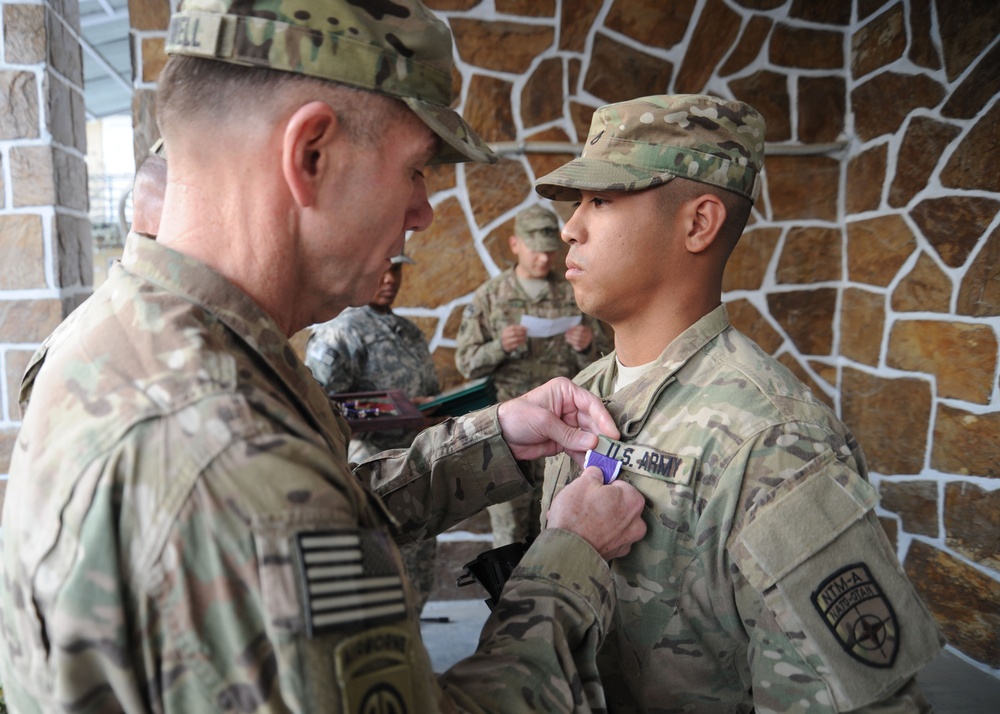 Local soldier and 11 others overcome ambush, receive awards