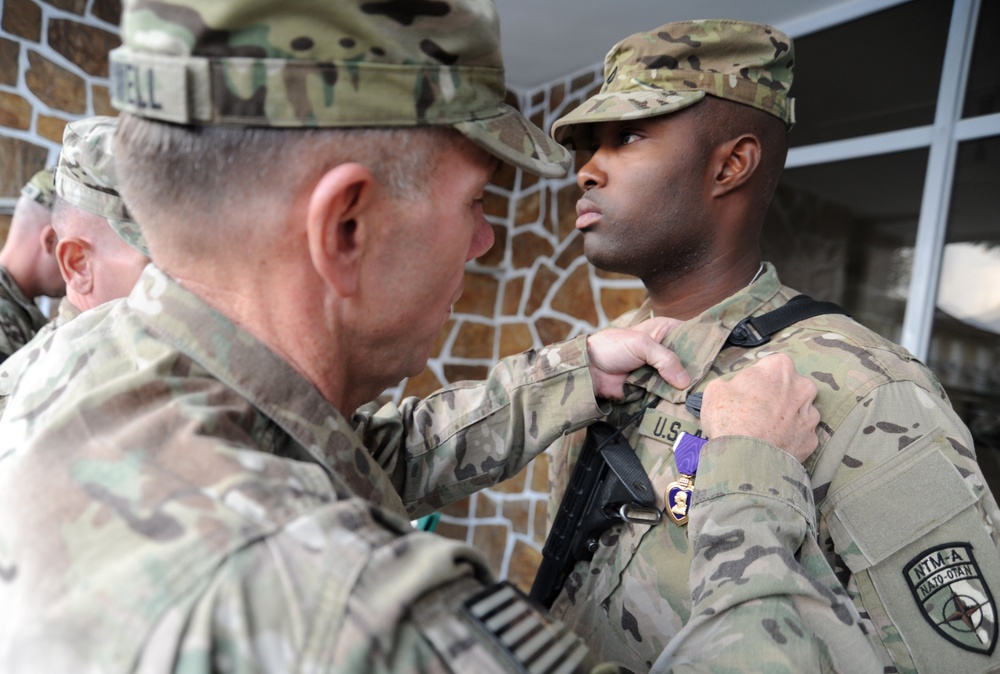 Local soldier and 11 others overcome ambush, receive awards