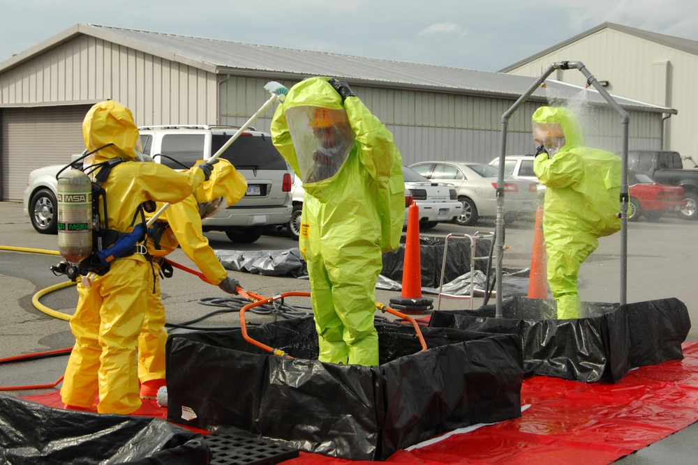 HazMat training at Selfridge