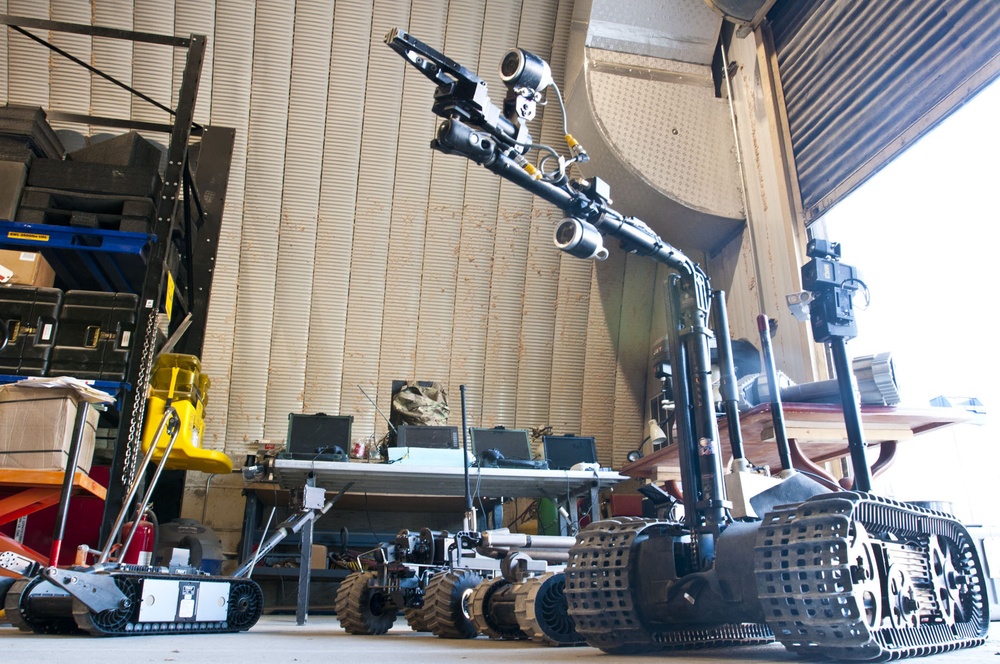 Repair team keeps robots in the fight