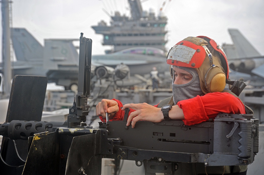 Live-fire exercise aboard USS George Washington