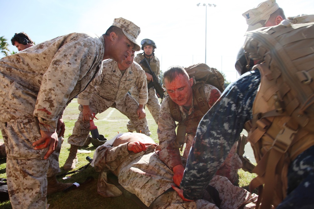 Marines, sailors test life-saving skills